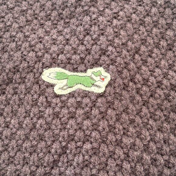 BEAMS HEART Oversized Collared Preppy Polo Sweater in Navy Blue SZ S - Picture 3 of 10